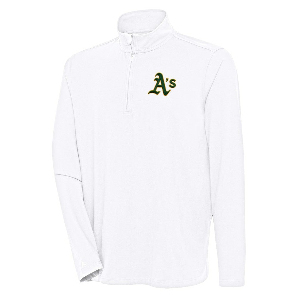 Athletics Antigua Hunk Quarter-Zip Pullover Top - White