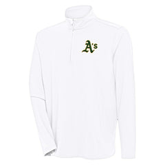 Athletics Antigua Hunk Quarter-Zip Pullover Top - White