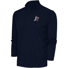Athletics Antigua Patriotic Tribute Quarter-Zip Pullover Top - Navy