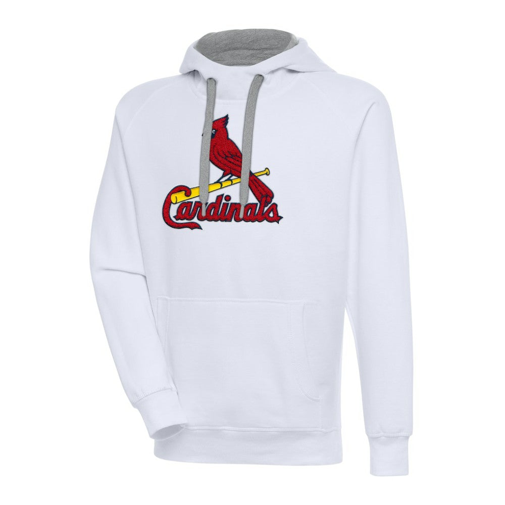 St. Louis Cardinals Antigua Victory Chenille Pullover Hoodie - White