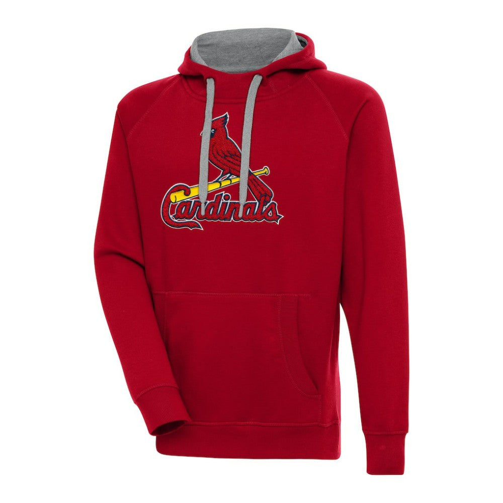 St. Louis Cardinals Antigua Victory Chenille Pullover Hoodie - Red