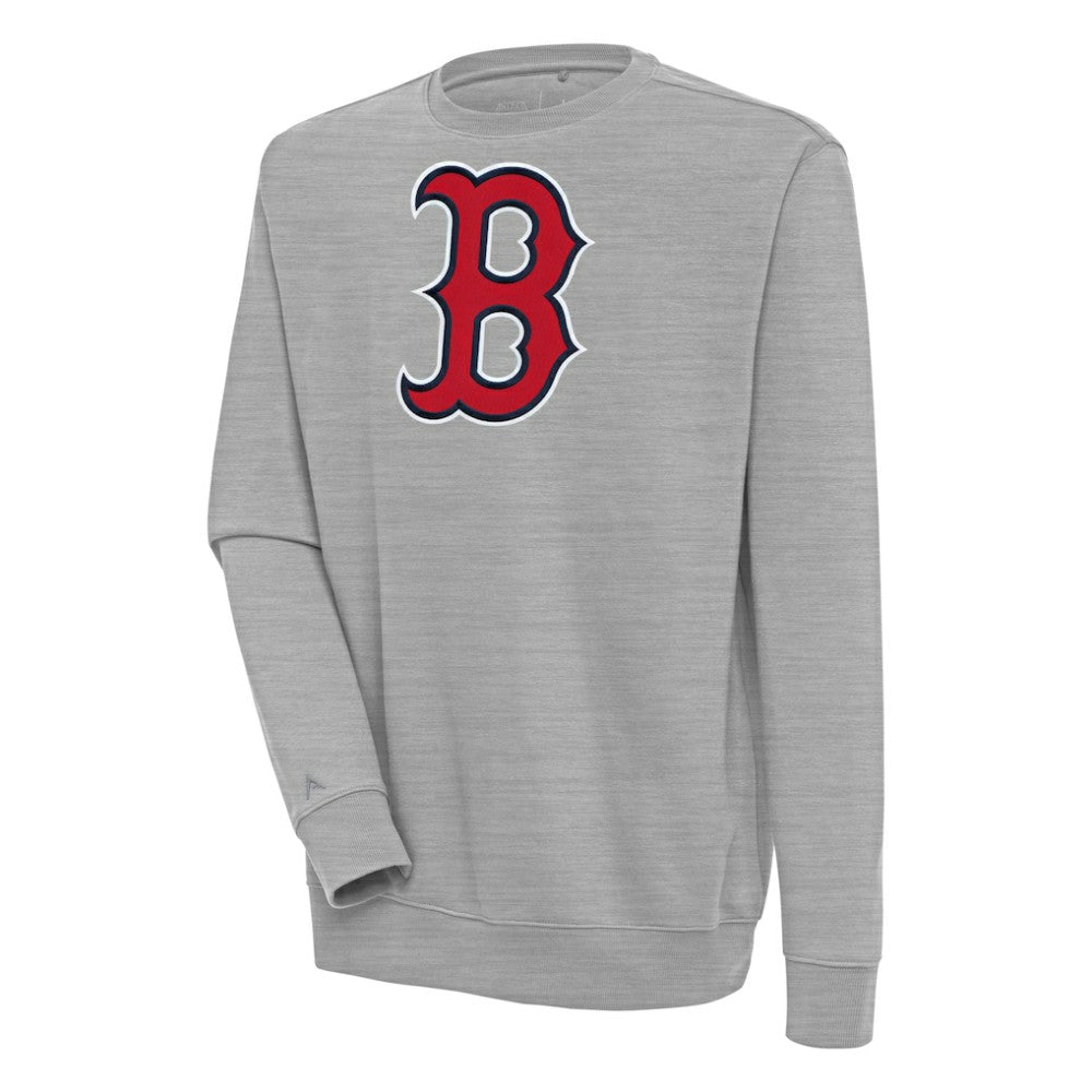 Boston Red Sox Antigua Victory Pullover Sweatshirt - Heather Gray
