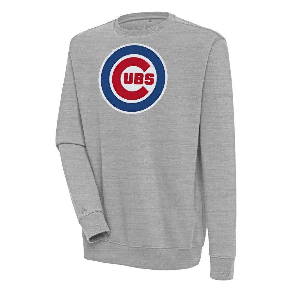 Chicago Cubs Antigua Victory Pullover Sweatshirt - Heather Gray