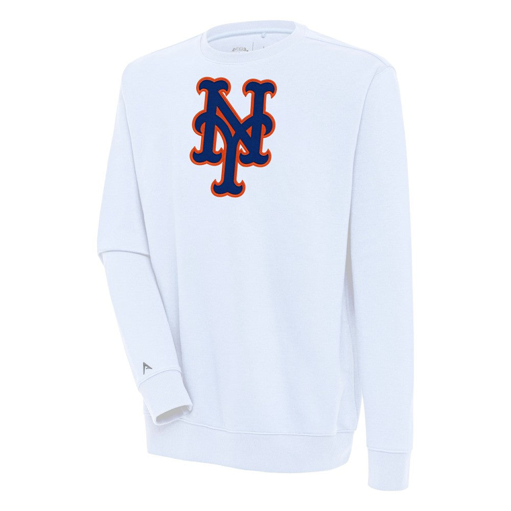 New York Mets Antigua Victory Pullover Sweatshirt - White