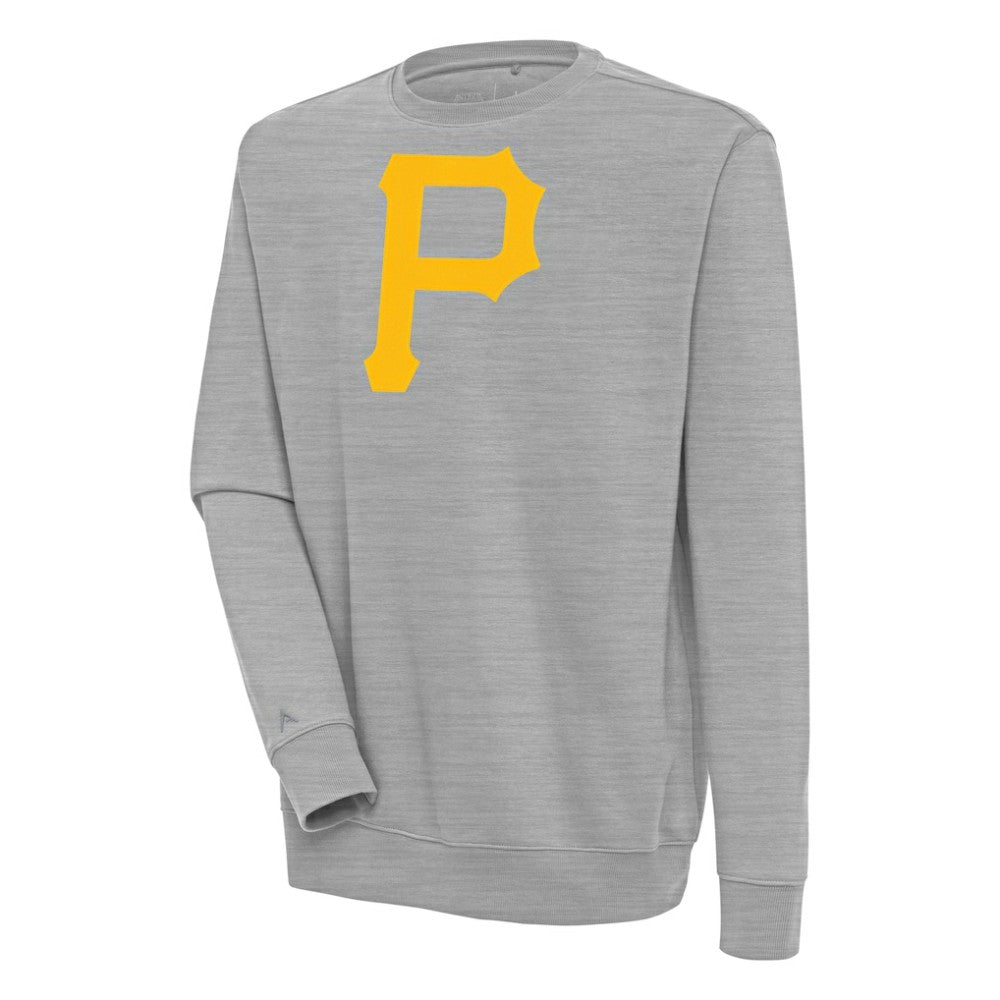 Pittsburgh Pirates Antigua Victory Pullover Sweatshirt - Heather Gray