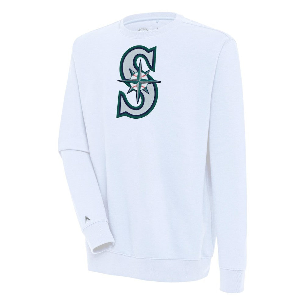 Seattle Mariners Antigua Victory Pullover Sweatshirt - White