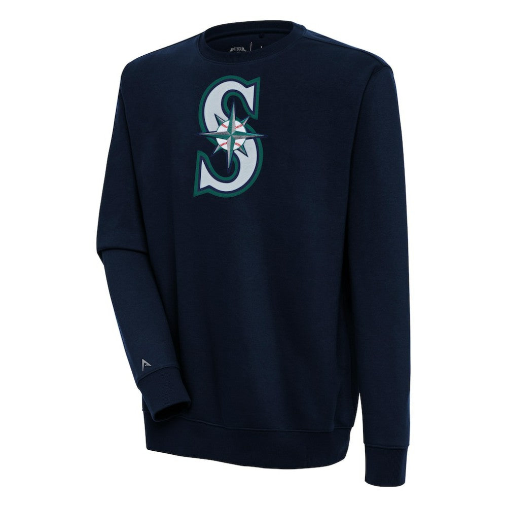 Seattle Mariners Antigua Victory Pullover Sweatshirt - Navy