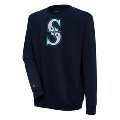Seattle Mariners Antigua Victory Pullover Sweatshirt - Navy