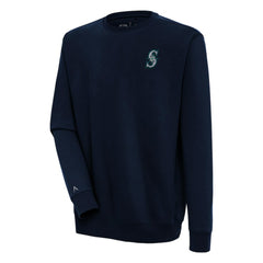 Seattle Mariners Antigua Victory Pullover Sweatshirt - Navy