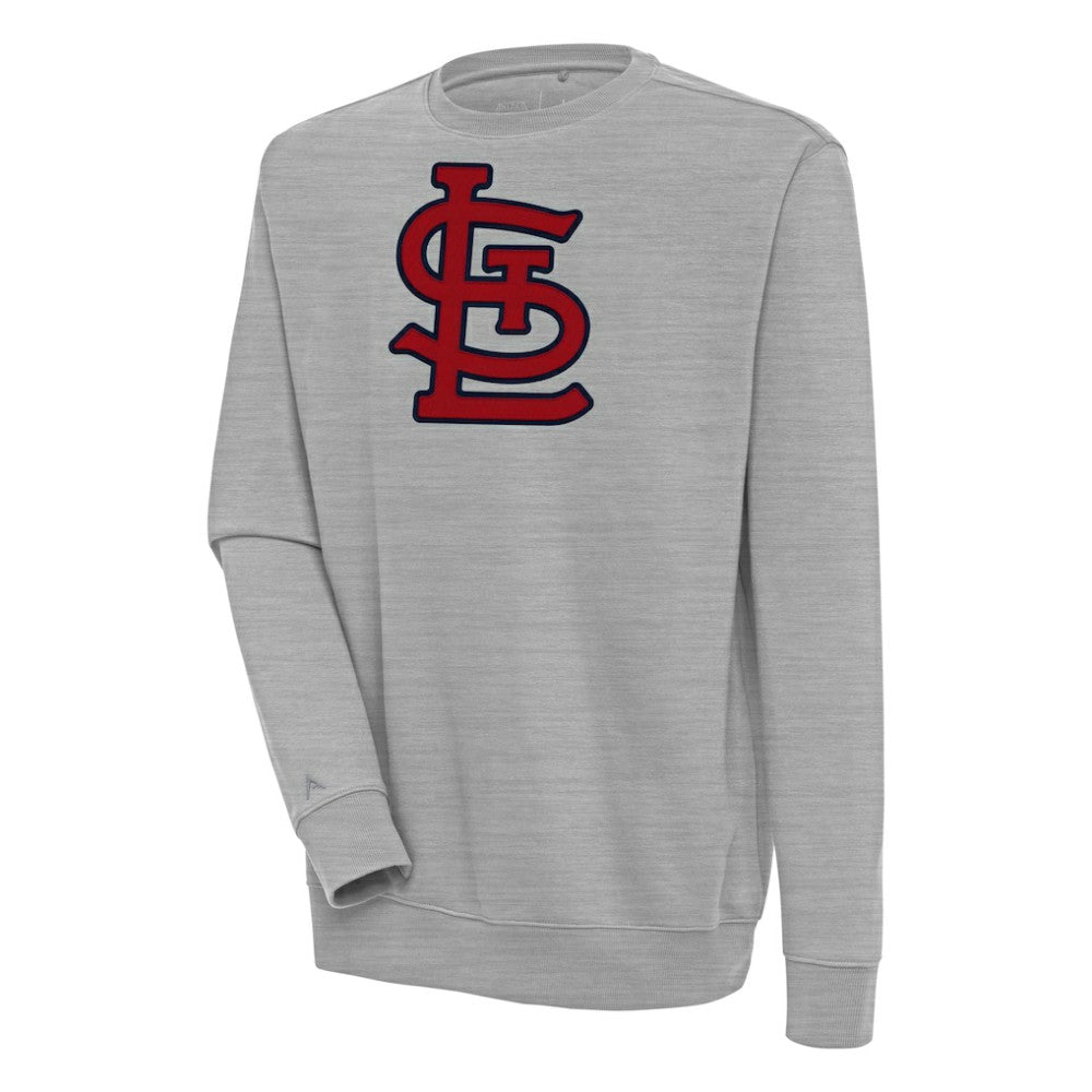 St. Louis Cardinals Antigua Victory Pullover Sweatshirt - Heather Gray
