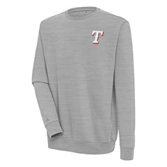 Texas Rangers Antigua Victory Pullover Sweatshirt - Heather Gray