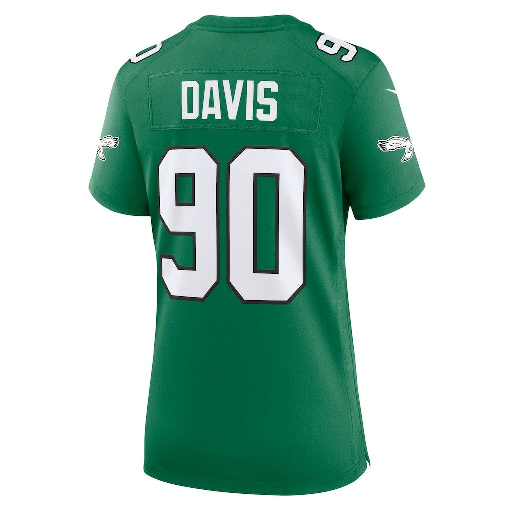 NFL Philadelphia Eagles Jordan Davis  Women's Alternate Game Jersey