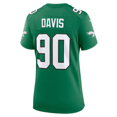 NFL Philadelphia Eagles Jordan Davis  Women's Alternate Game Jersey