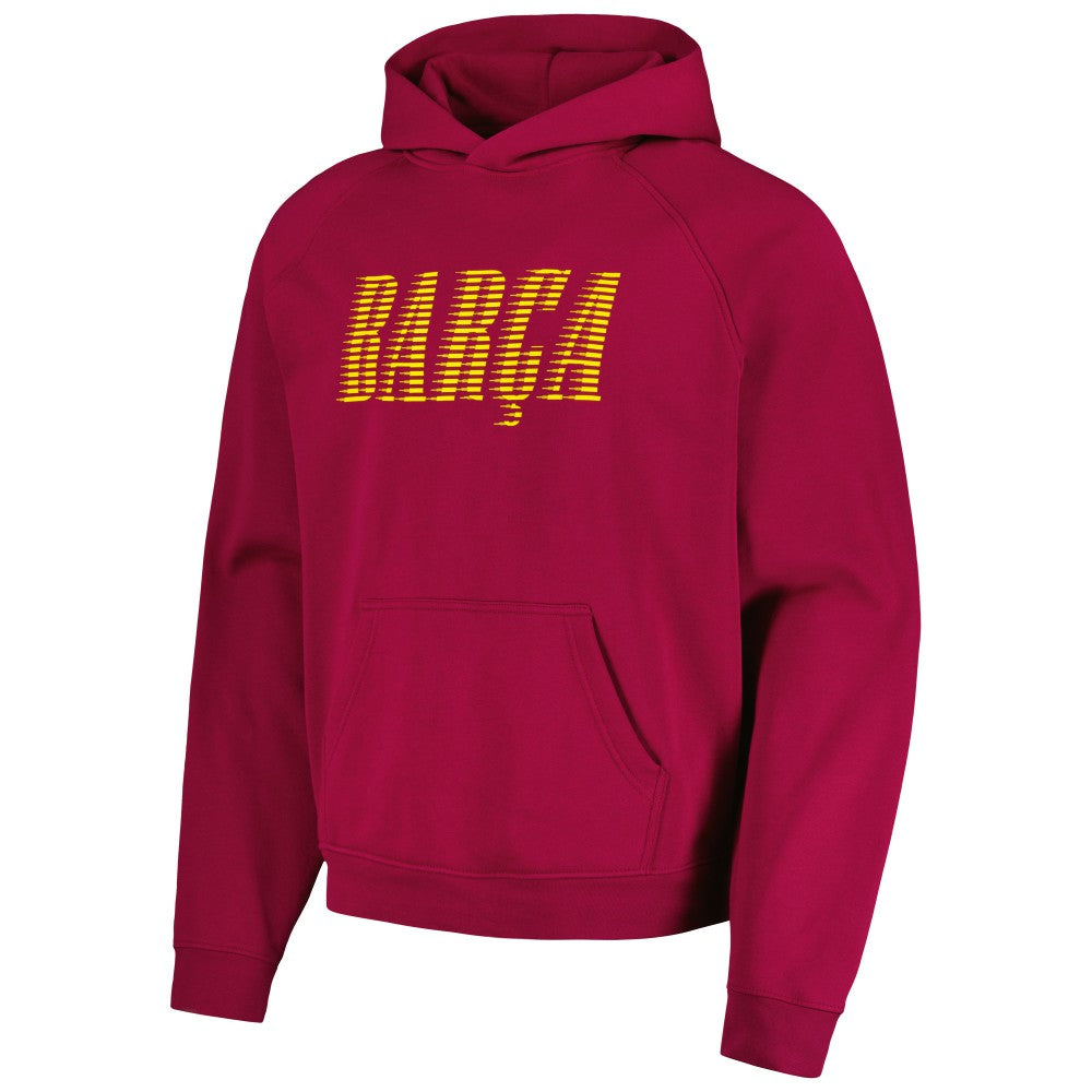 Barcelona Team Oversized Raglan Pullover Hoodie / Soccer Outlet