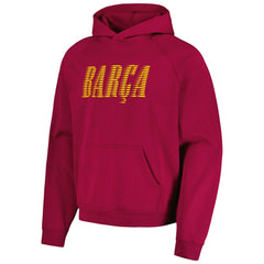 Barcelona Team Oversized Raglan Pullover Hoodie / Soccer Outlet