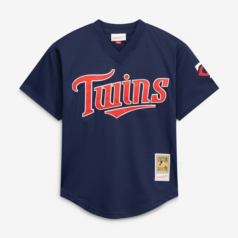 David Ortiz Minnesota Twins Youth Cooperstown Collection Mesh Batting Practice Jersey - Navy | Mitchell & Ness
