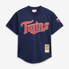 David Ortiz Minnesota Twins Youth Cooperstown Collection Mesh Batting Practice Jersey - Navy | Mitchell & Ness