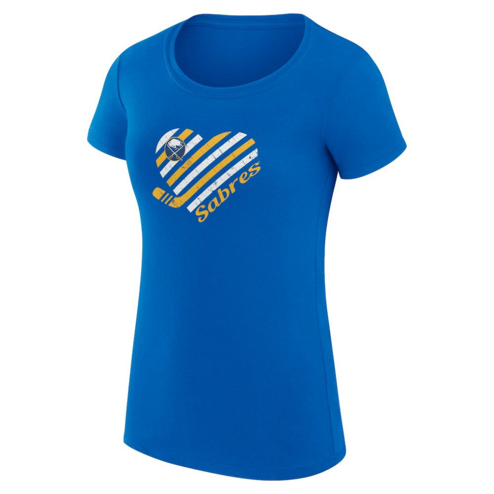 Buffalo Sabres G-III 4Her by Carl Banks Women's Super-Slim Fit Lightweight Heart T-Shirt