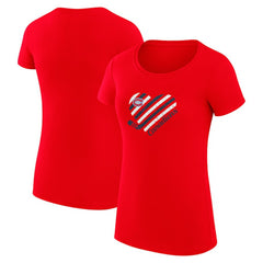 Montreal Canadiens G-III 4Her by Carl Banks Women's Super-Slim Fit Lightweight Heart T-Shirt