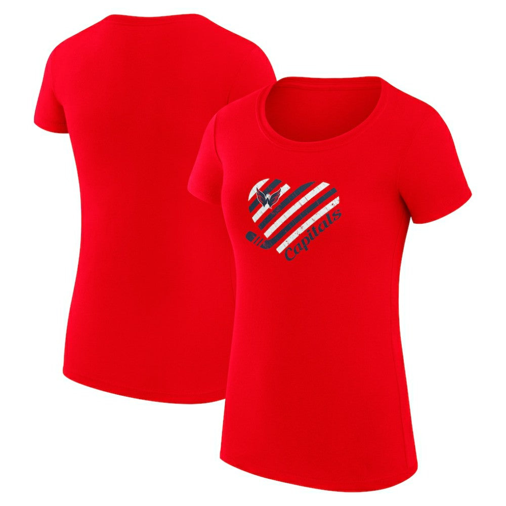 Washington Capitals G-III 4Her by Carl Banks Women's Super-Slim Fit Lightweight Heart T-Shirt