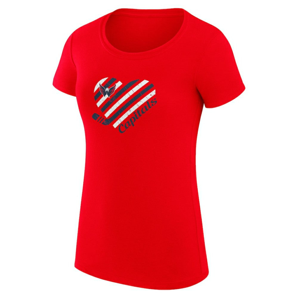 Washington Capitals G-III 4Her by Carl Banks Women's Super-Slim Fit Lightweight Heart T-Shirt