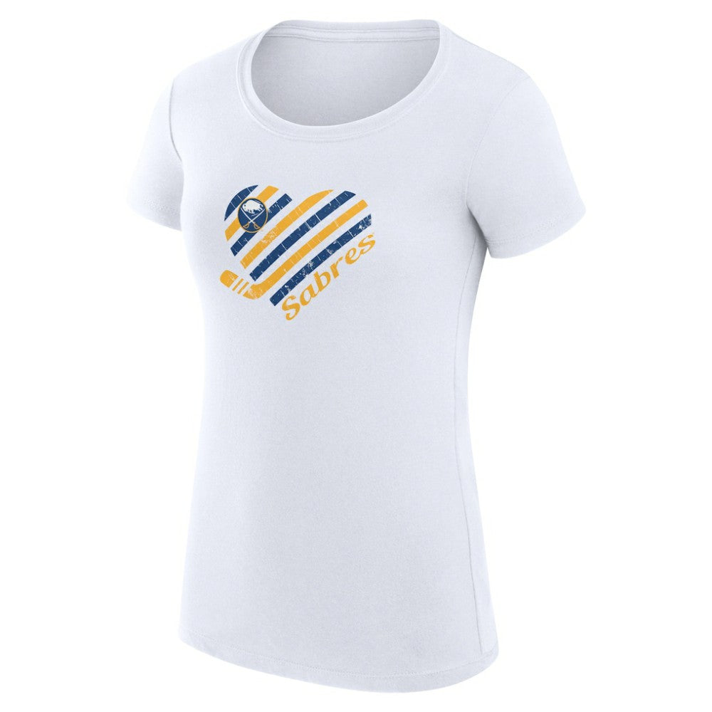 Buffalo Sabres G-III 4Her by Carl Banks Women's Super-Slim Fit Lightweight Heart T-Shirt