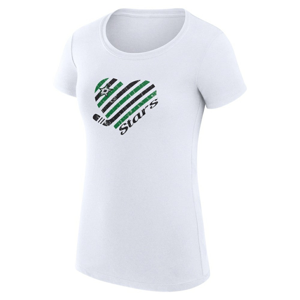 Dallas Stars G-III 4Her by Carl Banks Women's Super-Slim Fit Lightweight Heart T-Shirt