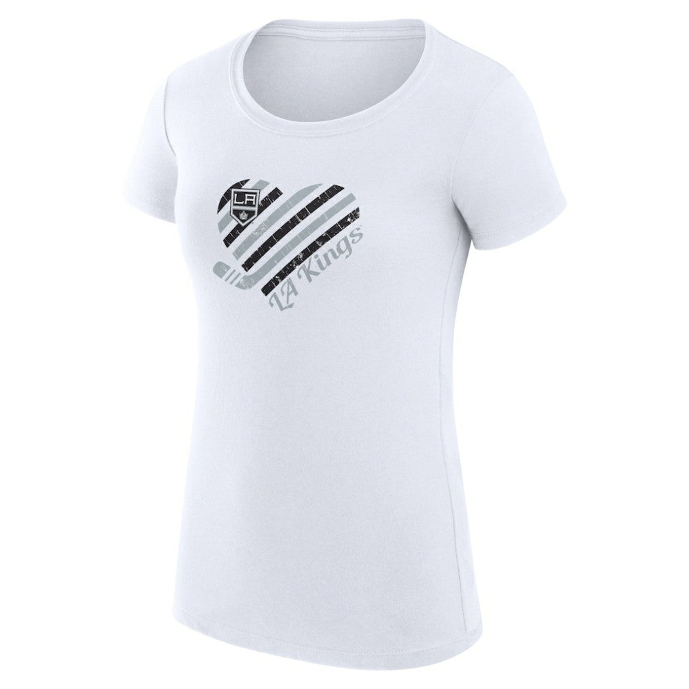 Los Angeles Kings G-III 4Her by Carl Banks Women's Super-Slim Fit Lightweight Heart T-Shirt