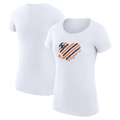 Philadelphia Flyers G-III 4Her by Carl Banks Women's Super-Slim Fit Lightweight Heart T-Shirt