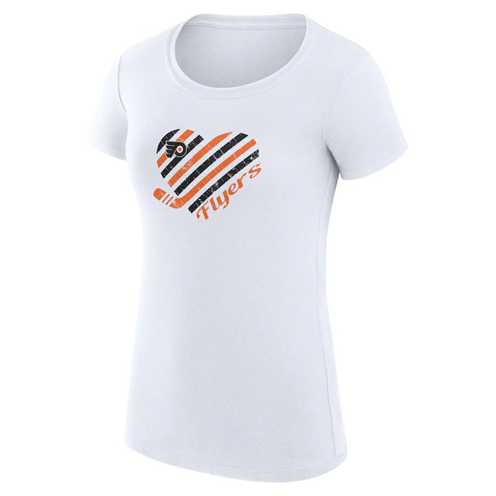 Philadelphia Flyers G-III 4Her by Carl Banks Women's Super-Slim Fit Lightweight Heart T-Shirt