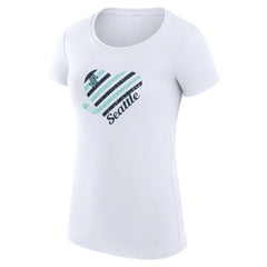 Seattle Kraken G-III 4Her by Carl Banks Women's Super-Slim Fit Lightweight Heart T-Shirt