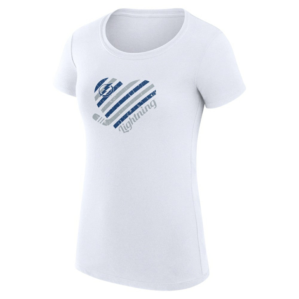 Tampa Bay Lightning G-III 4Her by Carl Banks Women's Super-Slim Fit Lightweight Heart T-Shirt