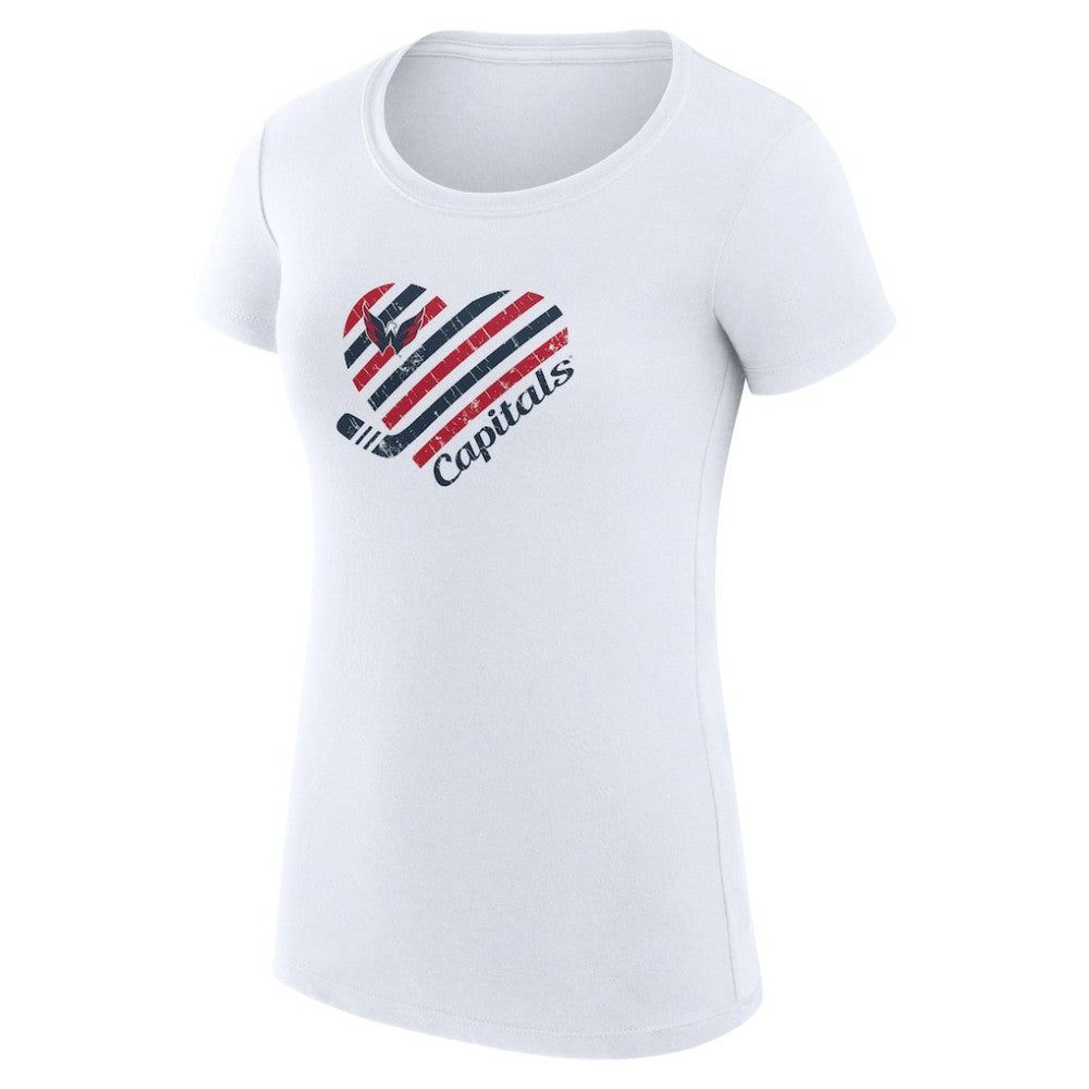 Washington Capitals G-III 4Her by Carl Banks Women's Super-Slim Fit Lightweight Heart T-Shirt