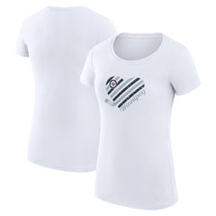 Winnipeg Jets G-III 4Her by Carl Banks Women's Super-Slim Fit Lightweight Heart T-Shirt