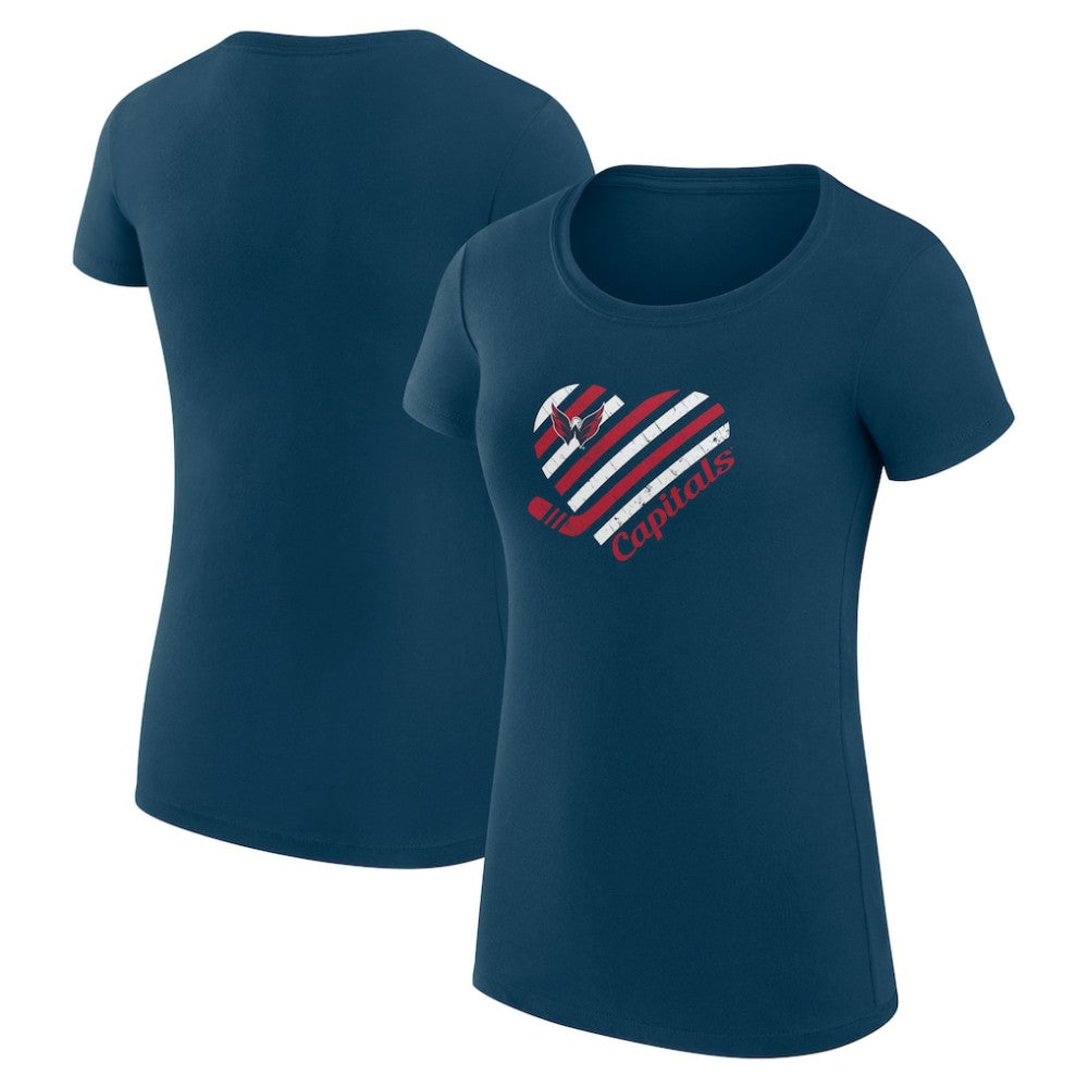 Washington Capitals G-III 4Her by Carl Banks Women's Super-Slim Fit Lightweight Heart T-Shirt