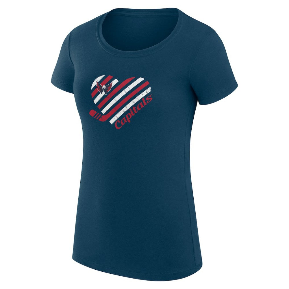 Washington Capitals G-III 4Her by Carl Banks Women's Super-Slim Fit Lightweight Heart T-Shirt