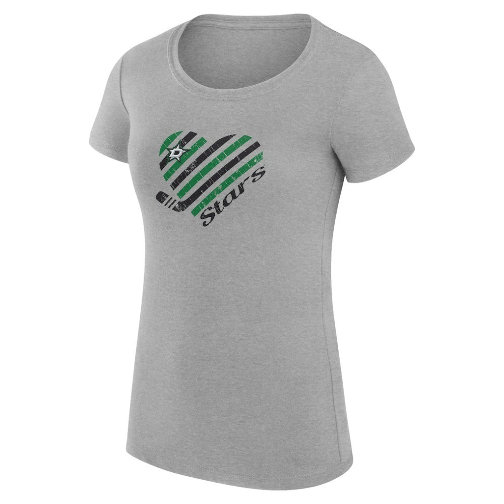 Dallas Stars G-III 4Her by Carl Banks Women's Super-Slim Fit Lightweight Heart T-Shirt