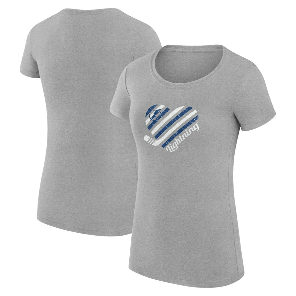Tampa Bay Lightning G-III 4Her by Carl Banks Women's Super-Slim Fit Lightweight Heart T-Shirt