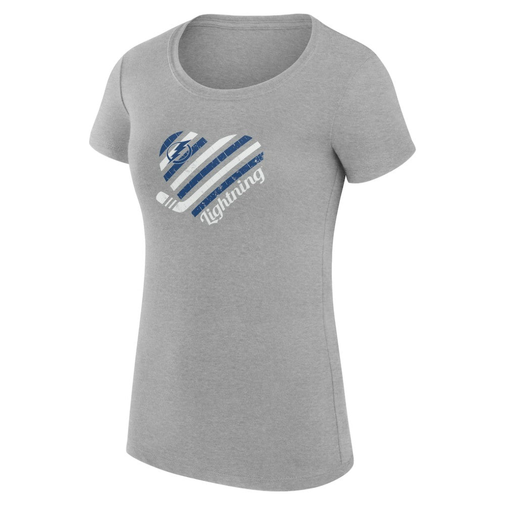 Tampa Bay Lightning G-III 4Her by Carl Banks Women's Super-Slim Fit Lightweight Heart T-Shirt