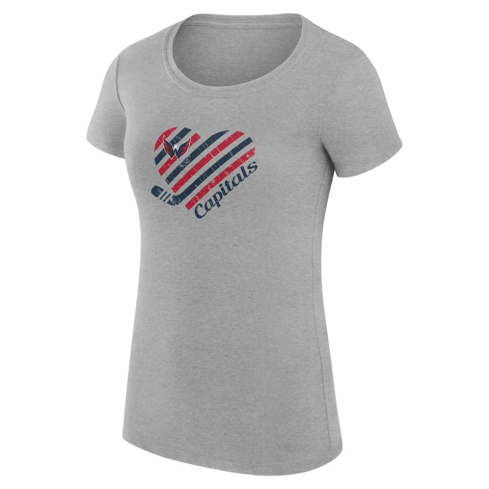 Washington Capitals G-III 4Her by Carl Banks Women's Super-Slim Fit Lightweight Heart T-Shirt