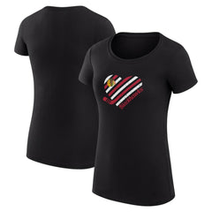 Chicago Blackhawks G-III 4Her by Carl Banks Women's Super-Slim Fit Lightweight Heart T-Shirt