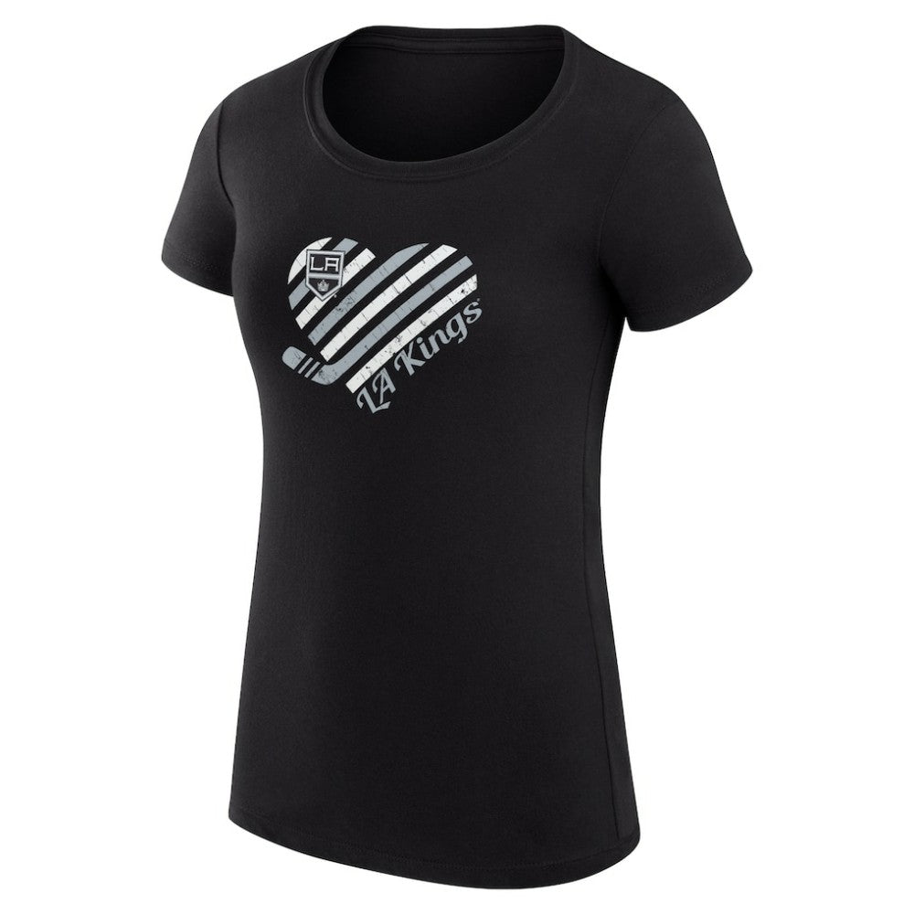 Los Angeles Kings G-III 4Her by Carl Banks Women's Super-Slim Fit Lightweight Heart T-Shirt