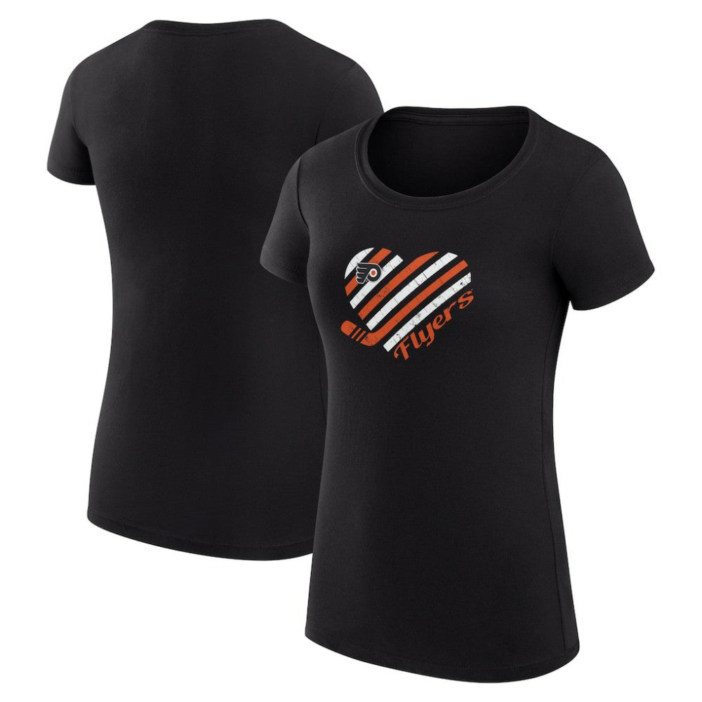 Philadelphia Flyers G-III 4Her by Carl Banks Women's Super-Slim Fit Lightweight Heart T-Shirt