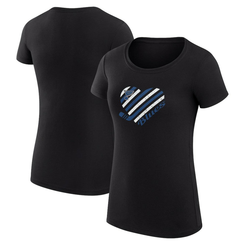 St. Louis Blues G-III 4Her by Carl Banks Women's Super-Slim Fit Lightweight Heart T-Shirt