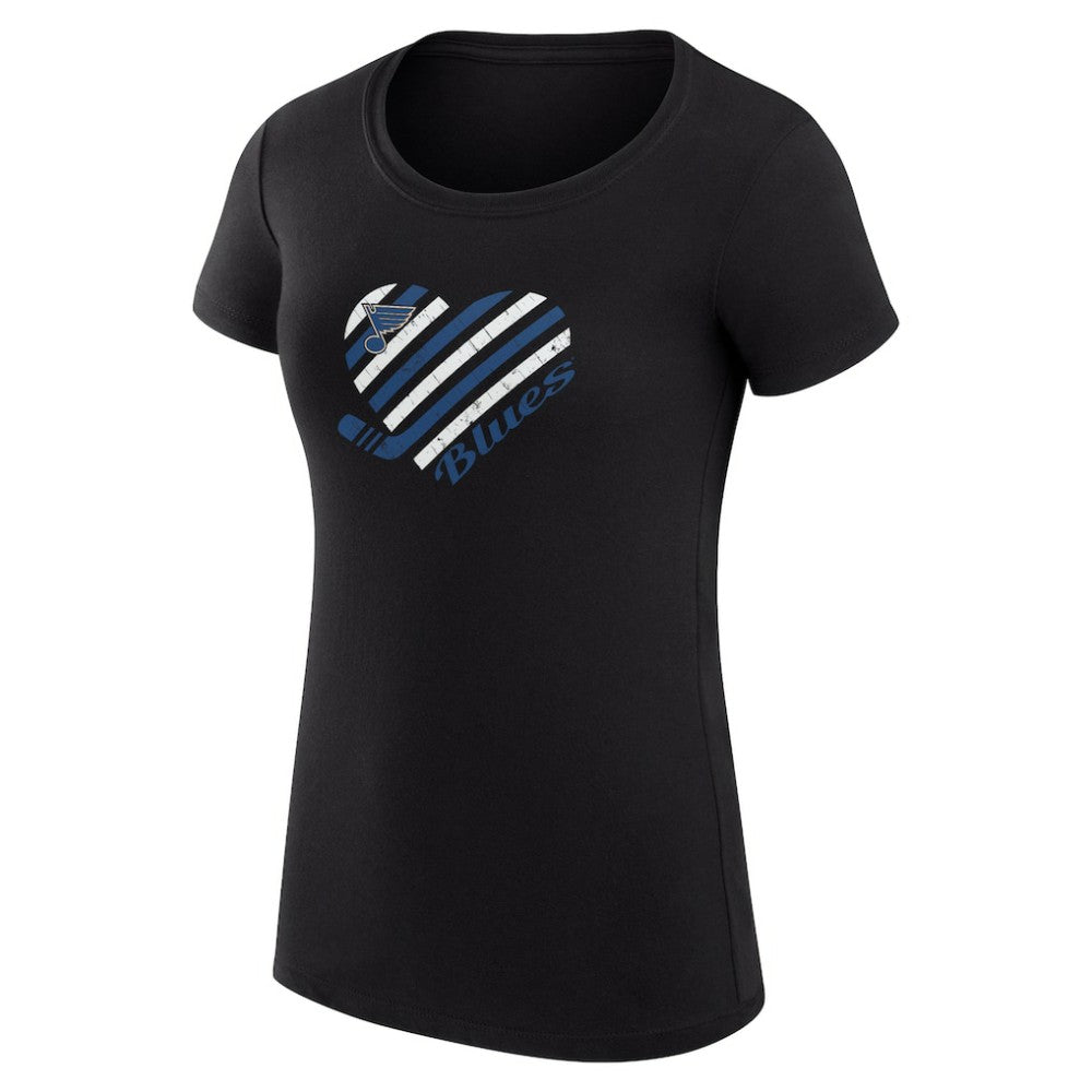 St. Louis Blues G-III 4Her by Carl Banks Women's Super-Slim Fit Lightweight Heart T-Shirt