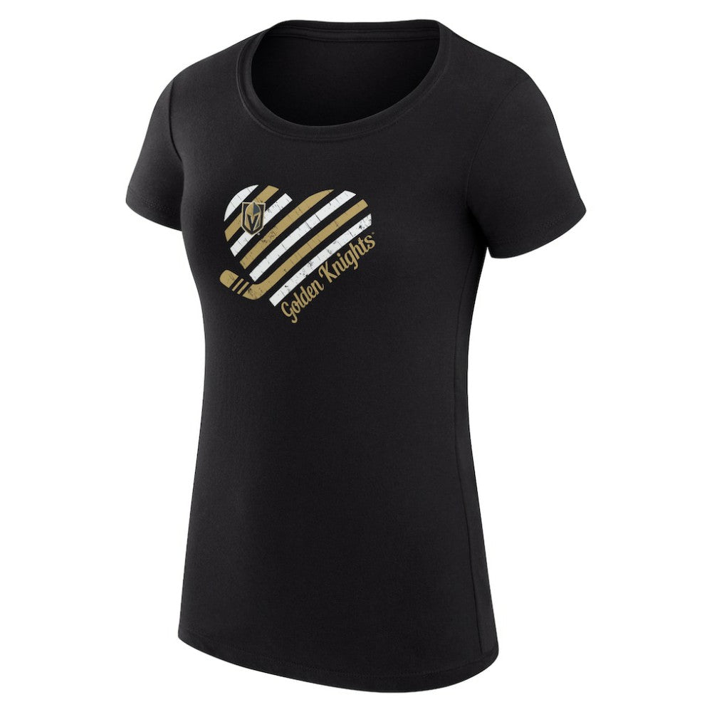Vegas Golden Knights G-III 4Her by Carl Banks Women's Super-Slim Fit Lightweight Heart T-Shirt