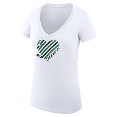 Dallas Stars G-III 4Her by Carl Banks Women's Super-Slim Fit Lightweight Heart V-Neck T-Shirt