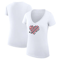 Detroit Red Wings G-III 4Her by Carl Banks Women's Super-Slim Fit Lightweight Heart V-Neck T-Shirt