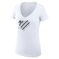 Los Angeles Kings G-III 4Her by Carl Banks Women's Super-Slim Fit Lightweight Heart V-Neck T-Shirt