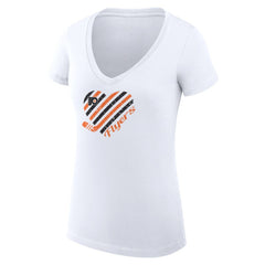 Philadelphia Flyers G-III 4Her by Carl Banks Women's Super-Slim Fit Lightweight Heart V-Neck T-Shirt
